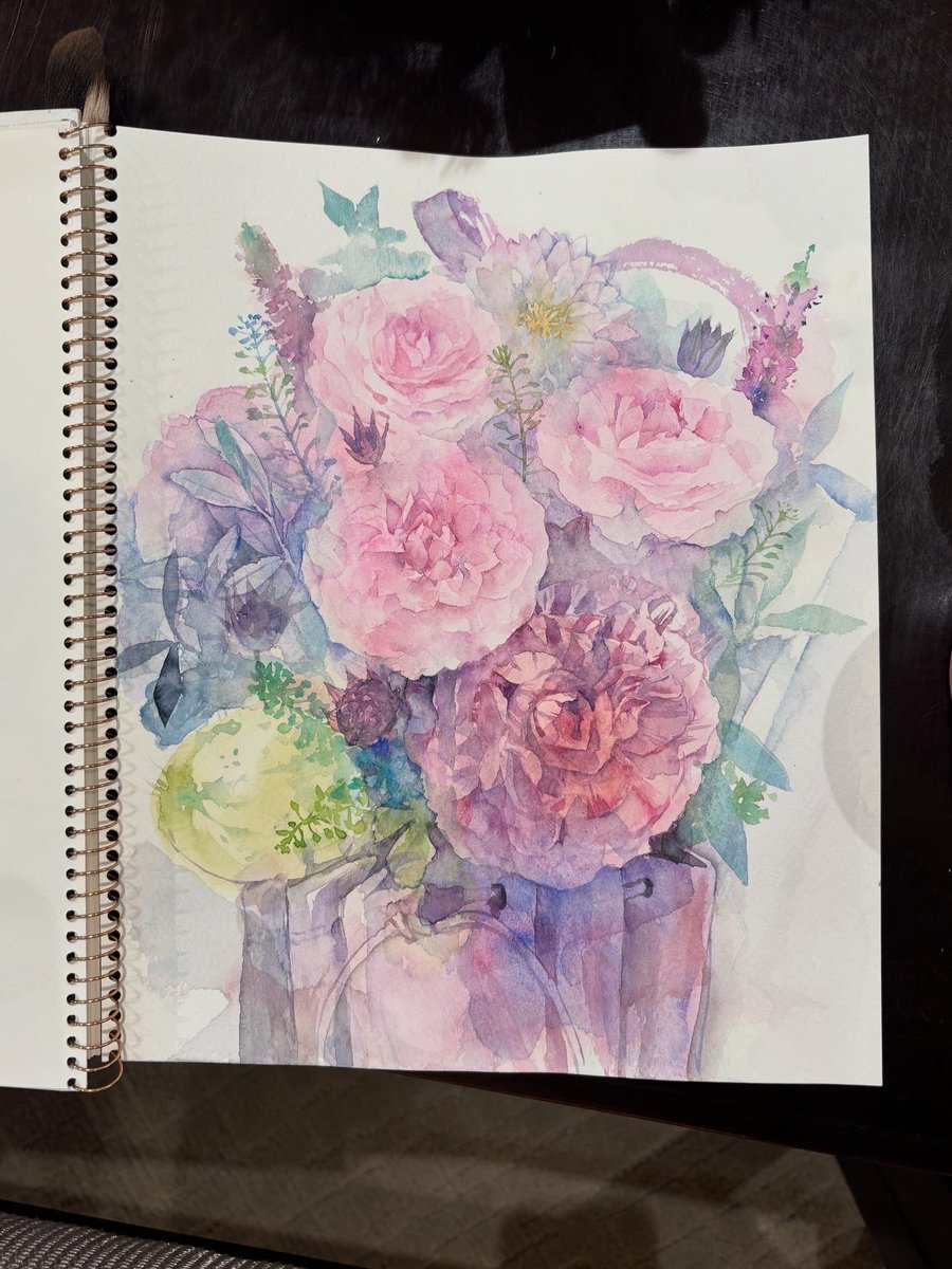 「花持ち 娘」水彩画 水彩画]初夏の花を描く/watercolorpainting /制作過程 - YouTube