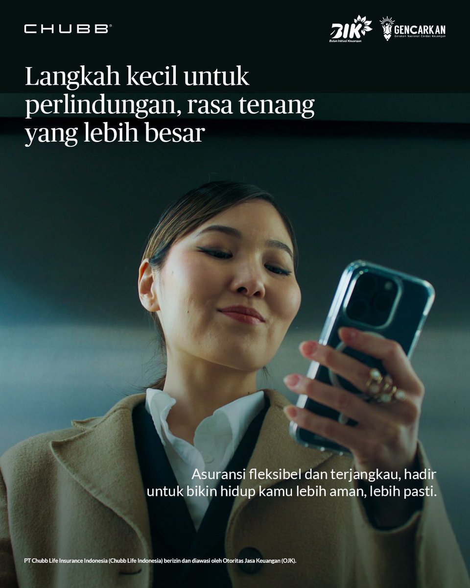 Chubb_ID's tweet image. Hidup dinamis? #TogetherWithYou, rasa aman tetap di tanganmu! Asuransi praktis, bikin kamu fokus nikmatin hidup. Proteksi premium, harga pas!