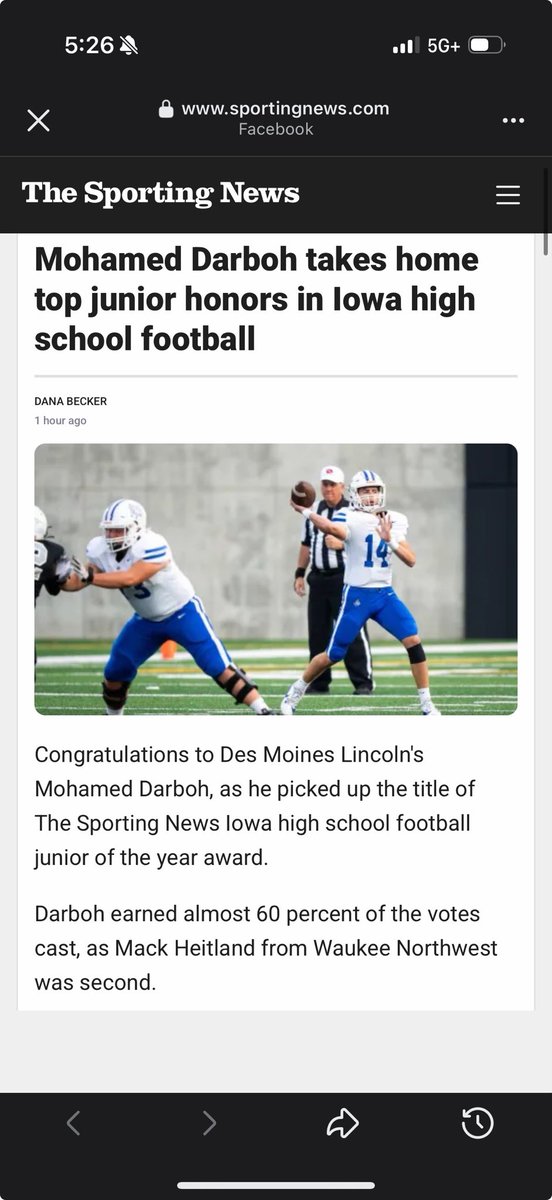 Thank for everyone that voted for me 🖤 #football #highschoolfootball
