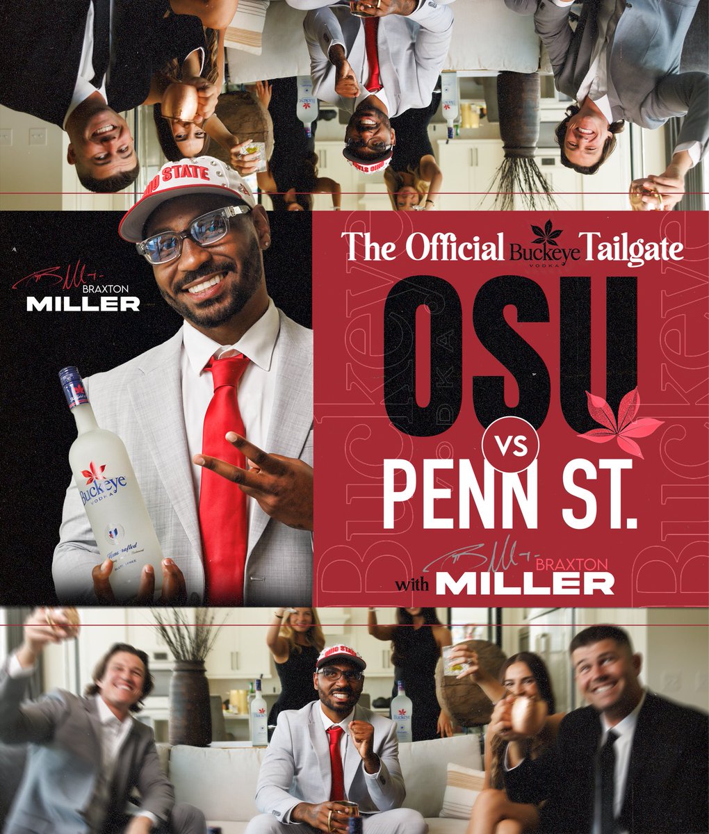 Let’s tailgate right, Buckeye Nation. 🏈 Catch me + <a href="/BuckeyeVodka/">Buckeye Vodka</a> from 9:30–11 AM before the Penn State game. 

Made in Dayton. Served in The Shoe. 

Buckeye pride only. 

#GoBucks (reply for location)
