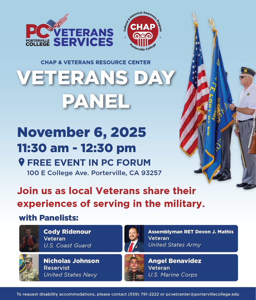 PCollegePirates's tweet image. New CHAP Event this week: Veterans Day Panel featuring four local veterans sharing their stories. Join us at the PC Theater from 11:30am - 12:30pm on Thursday, 11/6!

#CHAP