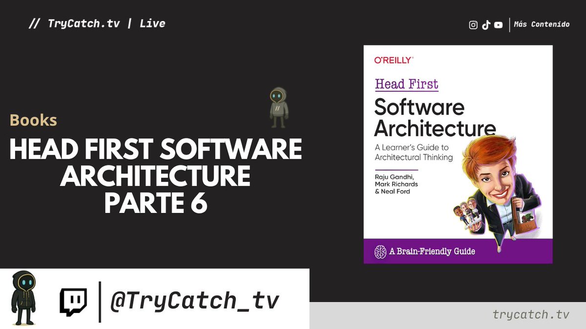 🔴Live

📘 Books | Head First Software Architecture - Parte 6
📑 Capítulo 4
🕗 9.15 pm 🇨🇴
🔗 store.trycatch.tv
🔗Unirse  la comunidad: nas.io/trycatch_tv
🔗twitch.tv/trycatch_tv