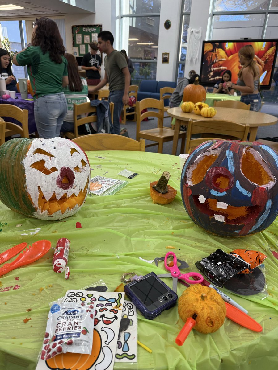 My little ones also enjoyed the pumpkin painting!