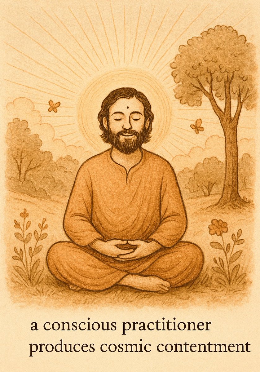 KrisBhattarai's tweet image. #ConsciousCreativity
#CosmicContentment 

Engaging in 
conscious creativity, 
a practitioner produces 
cosmic contentment — 
a fulfillment deeply 
gratifying, 
transformative 
in its essence. 

When work becomes 
meditation, 
totally begins to shine; 
when meditativeness