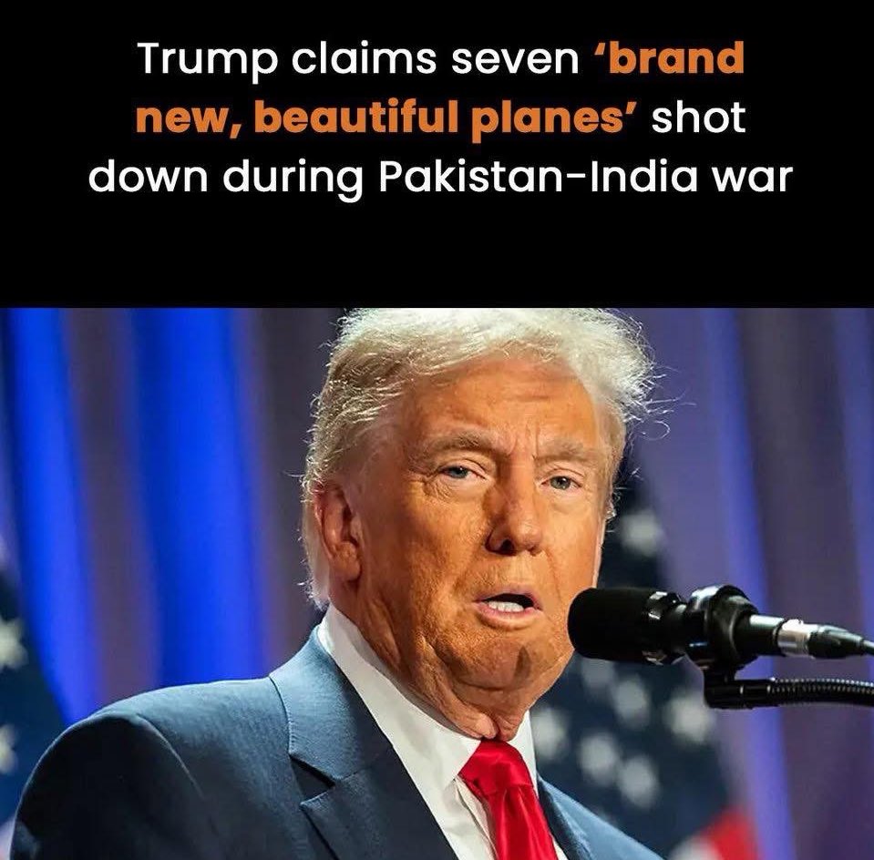 صدر ٹرمپ نے ایک بار پھر بھارت کے زخموں پر مرچیں چھڑک دیں۔
جاپان میں تقریر کے دوران صدر ٹرمپ نے بھارت اور پاکستان کے درمیان “جنگ رکوانے کا کریڈٹ لیتے ہوئے کہا کہ ”(پاکستان نے بھارت کے) سات بالکل نئے، خوبصورت طیارے” مار گرائے گئے تھے اور یہ کہ “بھارت اور پاکستان واقعی ایک دوسرے پر