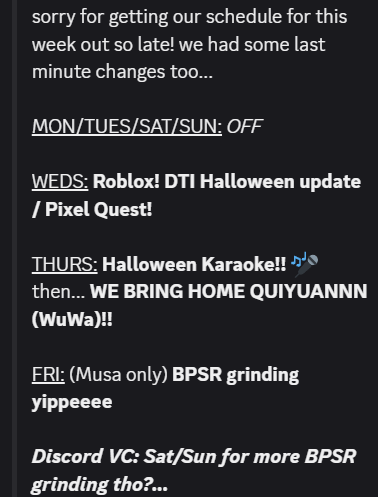 misamusalive's tweet photo. 🗓️schedule for this week! (10/27 - 11/2)
🔗to streams/discord below! https://t.co/G0P1dk1cnp