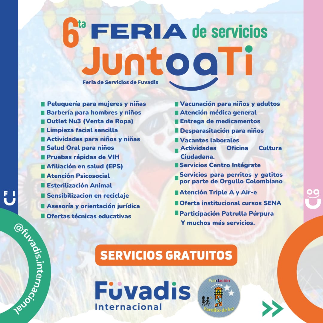FuvadisDDHH's tweet photo. ¡ATENCIÓN! Fuvadis te da la bienvenida a la próxima feria de servicios este jueves 30 de octubre. Se parte de una jornada integra acompañada de nuestro equipo.
Te esperamos. 🩵
#Barranquilla #international #ServicioSocial https://t.co/TH16HQ8jYZ