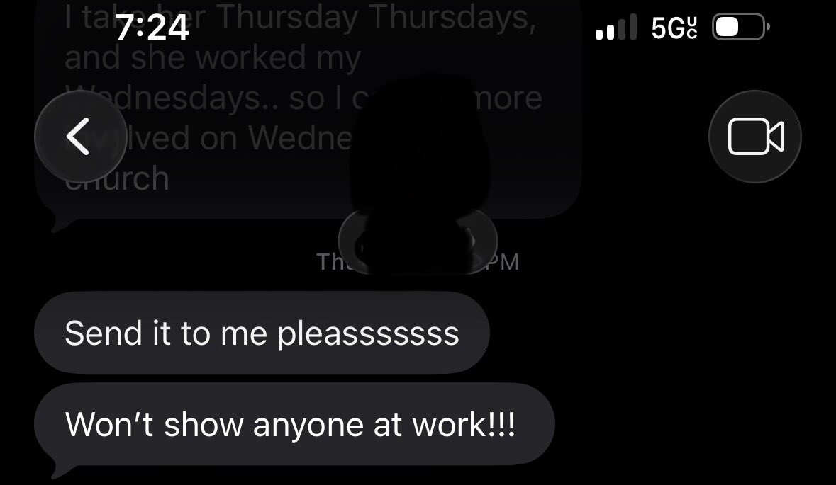 I’m not beating the allegations with texts sent to me like this