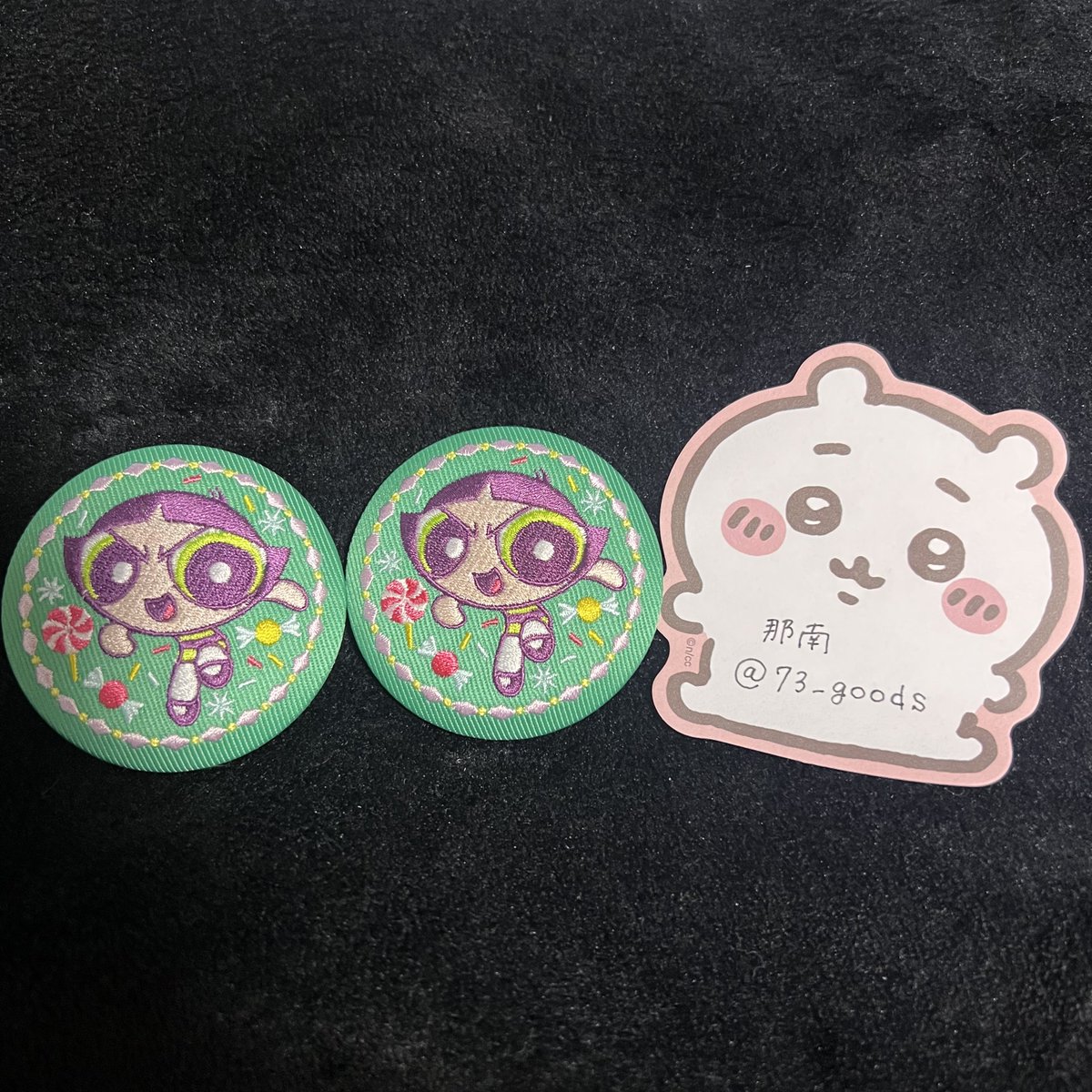 73_goods's tweet photo. 【交換】パワーパフガールズ　刺繍缶バッジビスケット

譲：バターカップ①
求：バブルス（どれでも可）

地方住みのため郵送交換のみ。
まとめて交換していただける方優先します。
検索からでもどうぞ！ツイプロお読みください。 https://t.co/G8KbHGL2X3