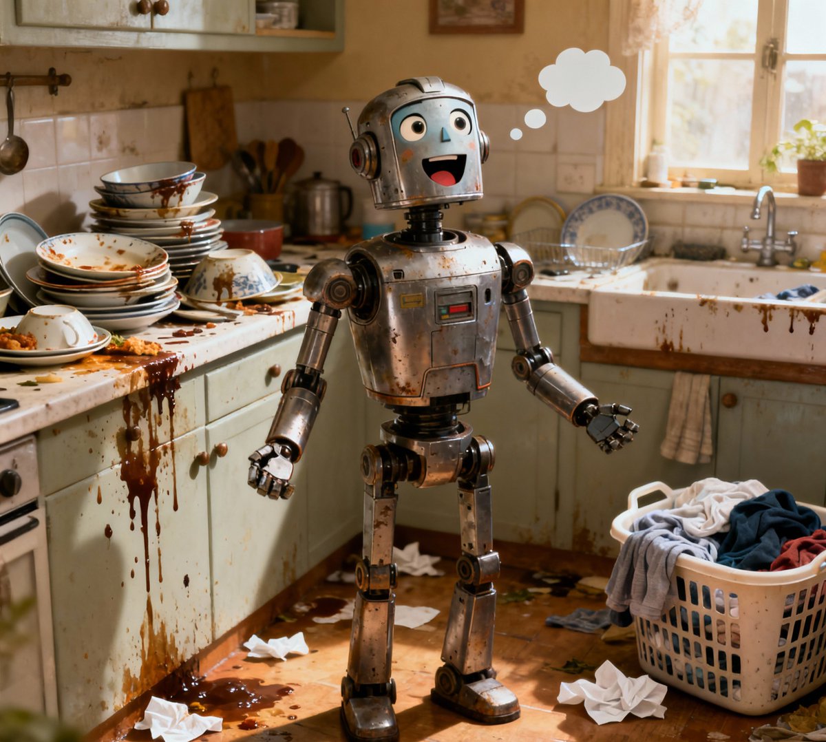 Kunwarsandeeep's tweet image. &quot;Excited for Optimus! Just hope he doesn’t ask for a day off when the dishes pile up, or try to join the galactic rebellion before finishing laundry. 😅🤖 #RobotGoals&quot;