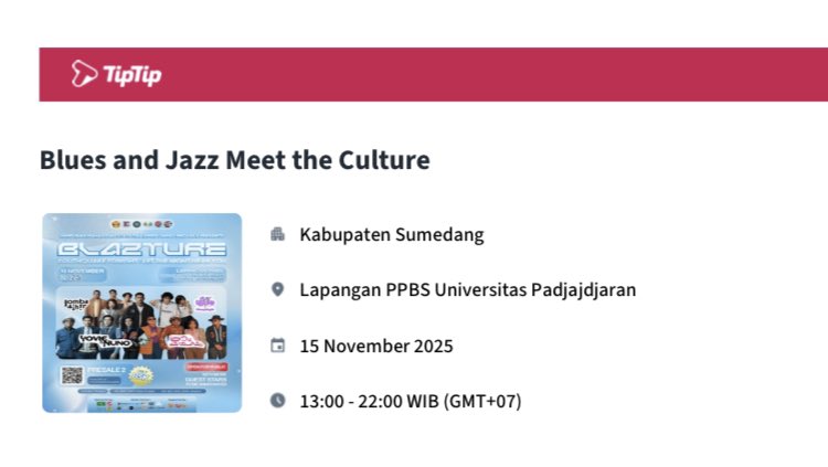 alleavele's tweet photo. wts 1 tiket blazture statday 80k
dijual karna ada kegiatan lain https://t.co/qbZKpULNSd