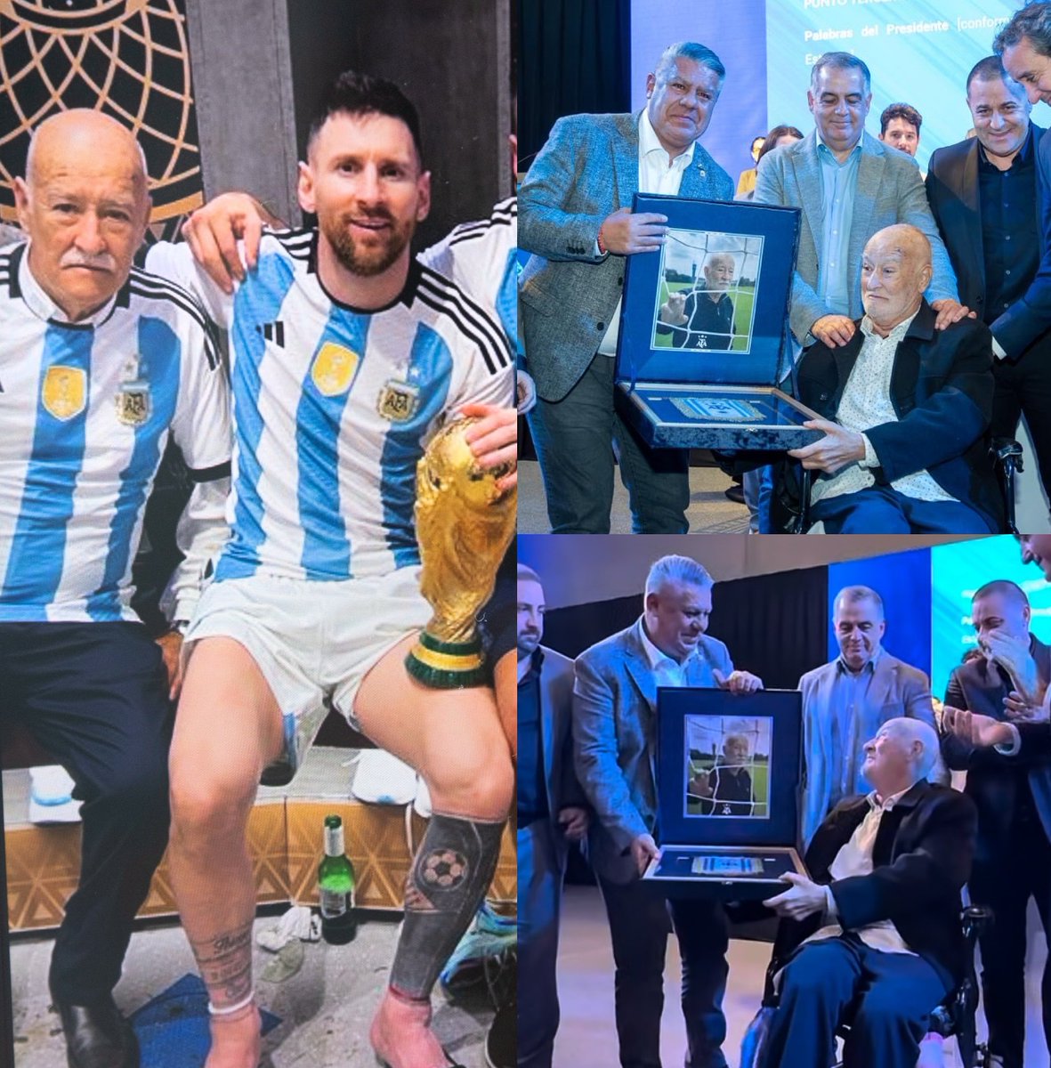 Hoy, la AFA homenajeó al mítico Omar Souto, hombre que trabajó con las selecciones argentinas por más de 30 años y uno de los más queridos por todos los jugadores.

Como anécdota, cuentan que Omar fue el que logró contactar a Messi para convocarlo por primera vez a la selección