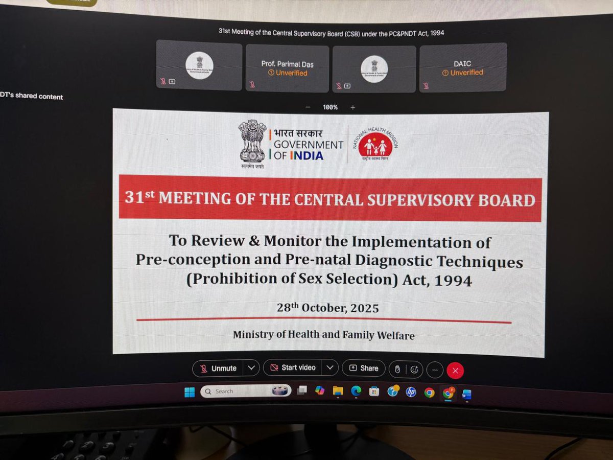 DeanScienceBHU's tweet image. We are delighted to share that Prof. Parimal Das, Center of Genetic Disorder, Institute of Science attended the online meeting of the 31st  meeting of the Central Supervisory Board and interacted with hon&apos;ble @JPNadda Minister of Health and Family Welfare.