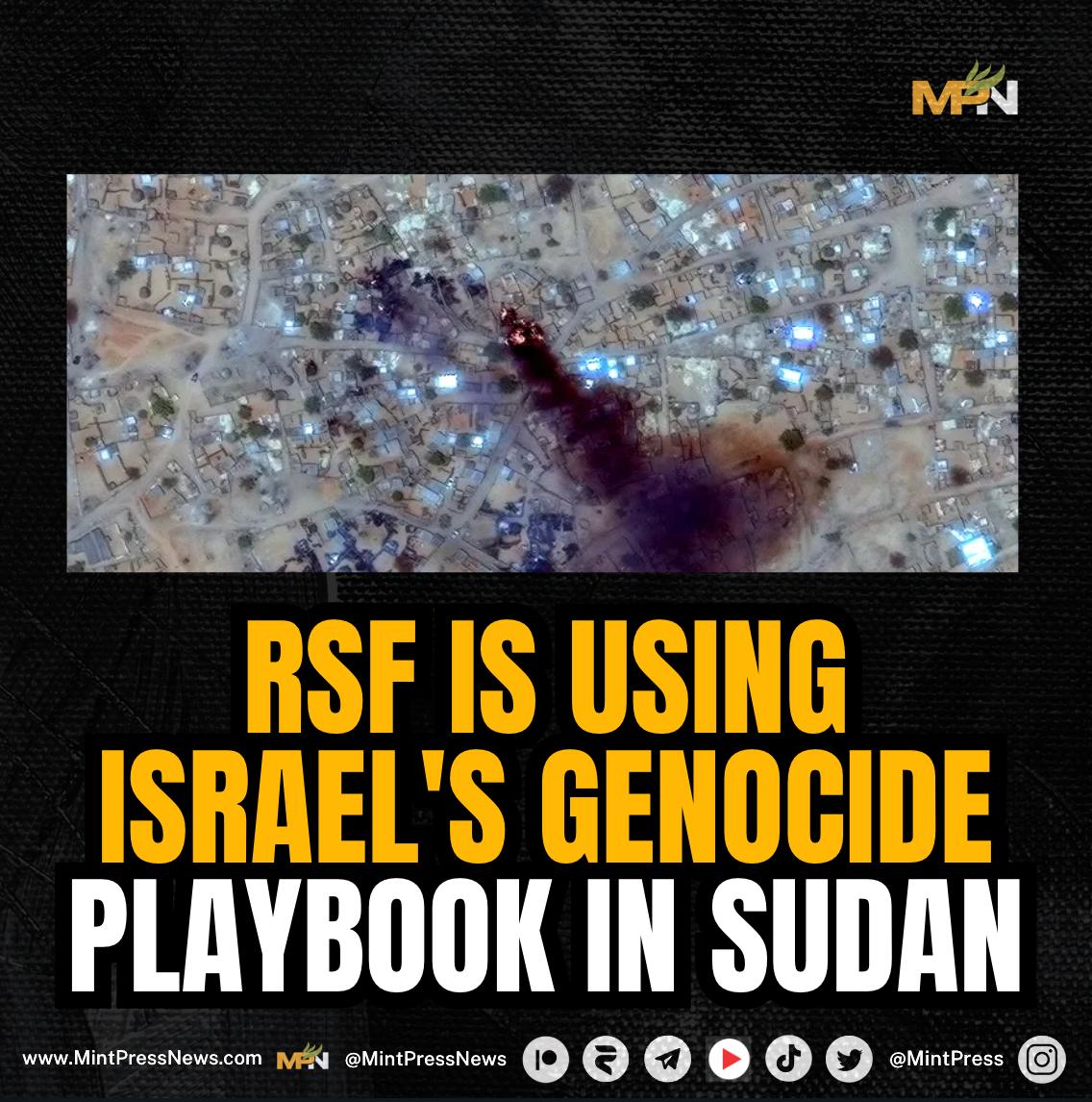 Sudan’s Rapid Support Forces (RSF) are adopting Israel’s genocide playbook— the same brutal strategy used against Gaza — to carry out ethnic cleansing in Darfur and beyond.

The RSF, led by Mohamed Hamdan Dagalo (“Hemedti”), is using siege tactics, starvation, mass displacement,