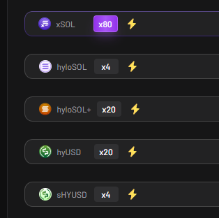 robot领投，sol基金会共同投资250万美元的项目<a href="/hylo_so/">Hylo</a> 今天tvl突破了1亿美元。
这是一个通过2-4倍做多SOL并提供收益的质押与稳定币项目。稳定币约20%，xsol约60%年化。目前xsol限时80倍积分，hyusd20倍积分。预计12月或1月tge。需要注意的是，质押与赎回都要收取1%的费用。

hylo.so/leverage?ref=U…