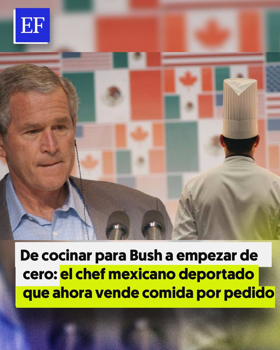 👨‍🍳 Sergio García, el chef que cocinó para George Bush, fue deportado a México tras más de 30 años en EU. Hoy, transforma su historia con un nuevo negocio de comida por pedido 🇲🇽✨ elfinanciero.com.mx/food-and-drink…