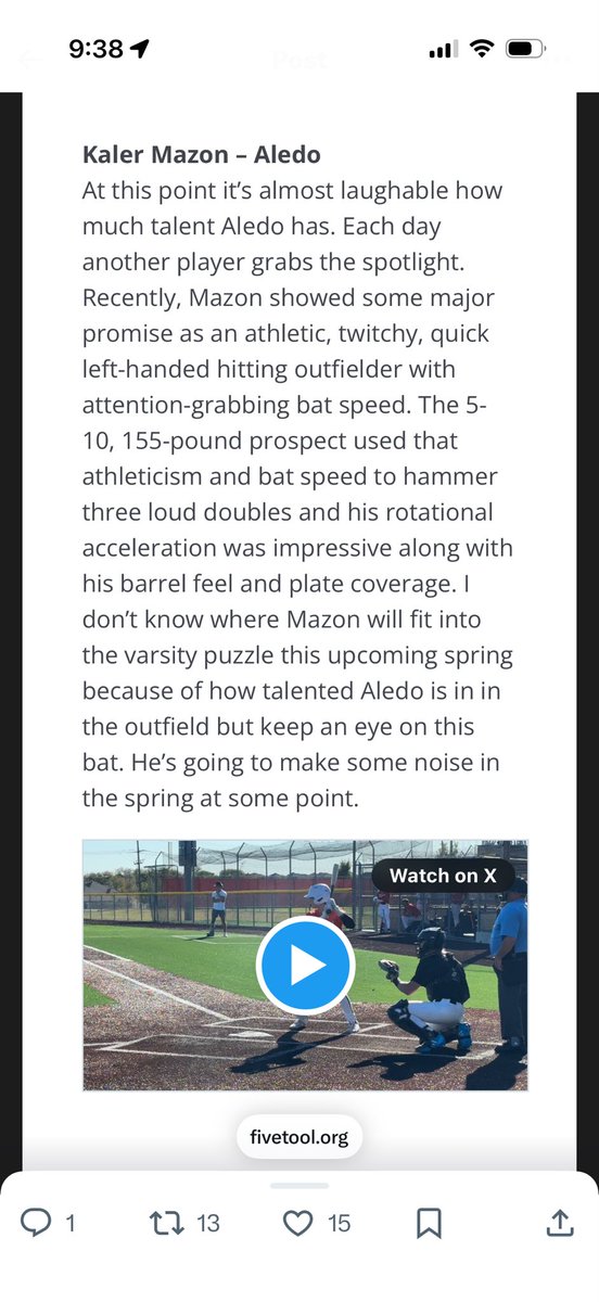Johnny Mazon (@johnnymazon) on Twitter photo Five Tool 27’s Standout <a href="/KalerMazon/">Kaler Mazon</a> <a href="/TigersKillian/">DallasTigersKillian</a>
<a href="/thecoach777/">Mike Evans</a> <a href="/FiveToolTexas/">✭Five Tool Texas✭</a> <a href="/FiveTool/">Five Tool Baseball</a> <a href="/MazonTrace/">Trace Mazon</a> Five Tool 27’s Standout <a href="/KalerMazon/">Kaler Mazon</a> <a href="/TigersKillian/">DallasTigersKillian</a>
<a href="/thecoach777/">Mike Evans</a> <a href="/FiveToolTexas/">✭Five Tool Texas✭</a> <a href="/FiveTool/">Five Tool Baseball</a> <a href="/MazonTrace/">Trace Mazon</a>