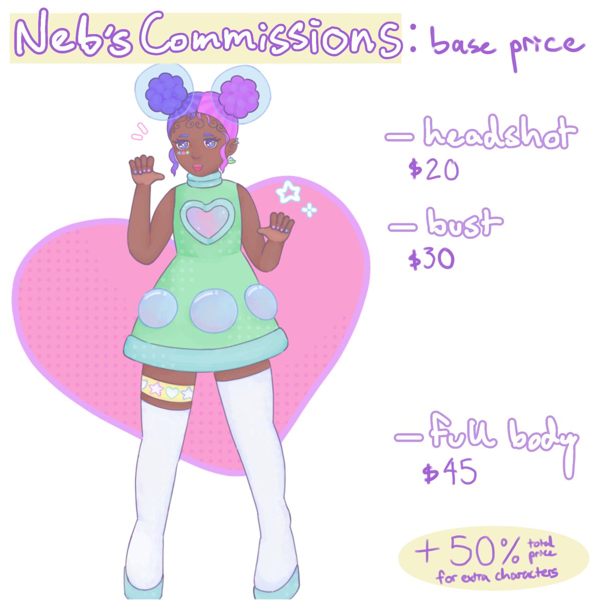 neb💫 comms open!! tweet media