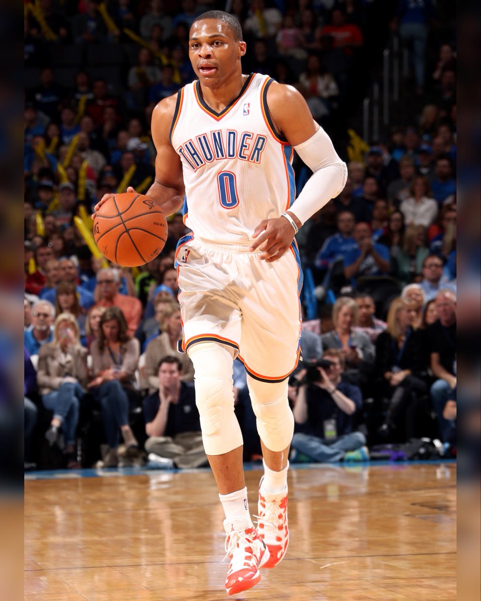 SLAMKicks's tweet image. Russ was back in OKC and he brought his Air Jordan XX8 SE PE from 2014 with him.