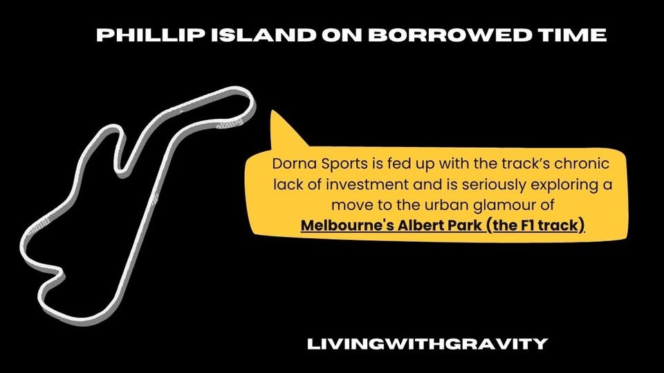 Jacinta saw fit to mouth off about PI's record MotoGP, crowd.  But Dorna has just put PI on notice due to its "chronic lack of investment [in infrastructure]"