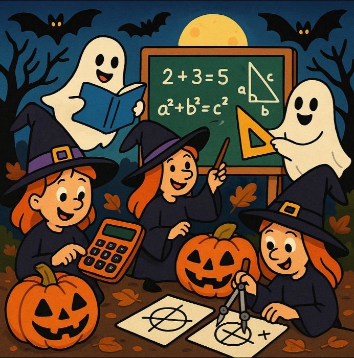 Transum's tweet image. Double Double quiz and puzzle;
Fire burn and cauldron bubble.
Spooky sums that have no fear;
Halloween Maths is waiting here:

buff.ly/JdV2QGA

#mathsresources #mathschat #mathstoday #mathchat  #lessonstarter