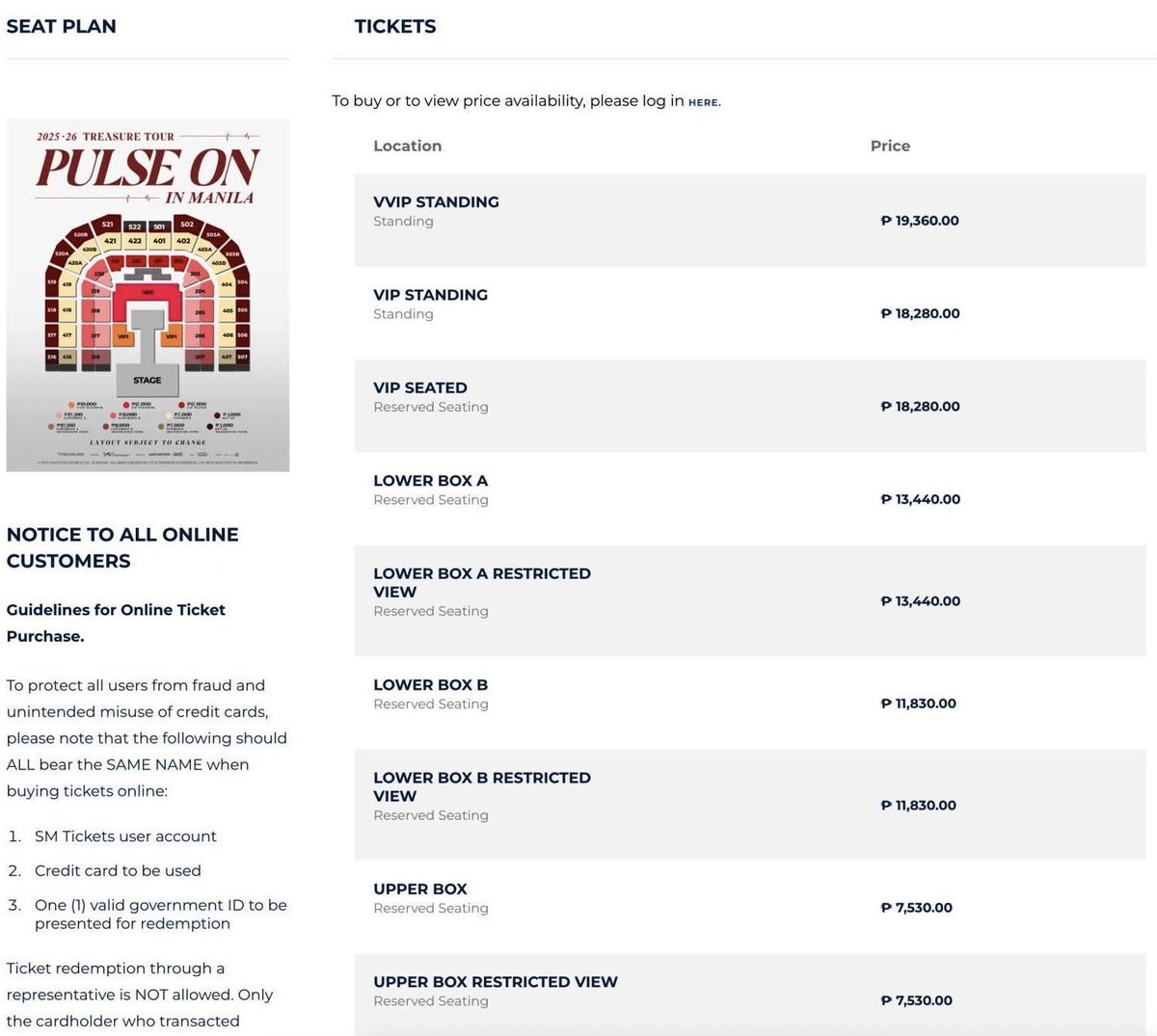 snwkyuz's tweet image. how did you come up with the ticket prices? pulp (check 2nd pic) still using the &quot;6% sttc&quot;

if you will use the 6% sttc, the vvip price should be 19,080 only!! how come it is 19,360??? 7.5%????? 1.5% sayo sis?????
