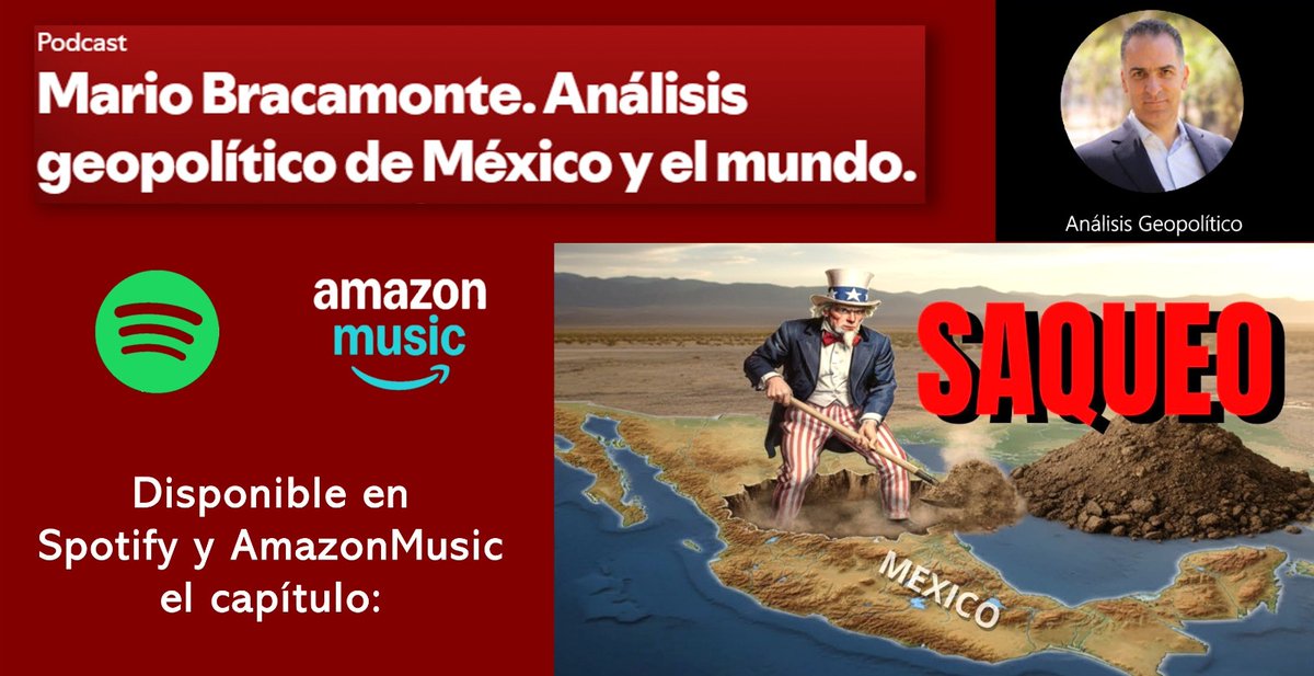 El eterno saqueo de México y los abusos del imperio. El saqueo interno nacional: las aseguradoras, #Samsung y las concesiones del agua.
Disponible en #Spotify y #AmazonMusic #SAT 
#USA #EEUU <a href="/SamsungMexico/">Samsung México</a>
#Seguros #aranceles #soberania
open.spotify.com/episode/2ydJYV…