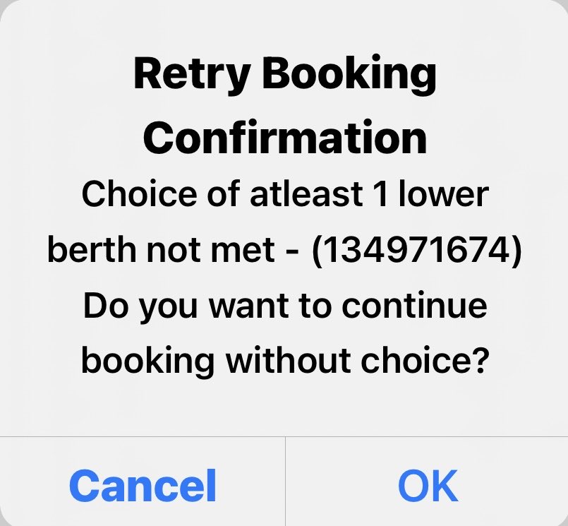 tambatin's tweet photo. Trying to book 3 births in T No. 22171  After 275 seats IRCTC did not allotted me lower births and took 10-11 k Rs. Today I again tried for 1 birth but failed. Is this senior citizen first. Govt has stopped concession for senior citizens now lower birth privilege also snatched. https://t.co/6dp726hbUq