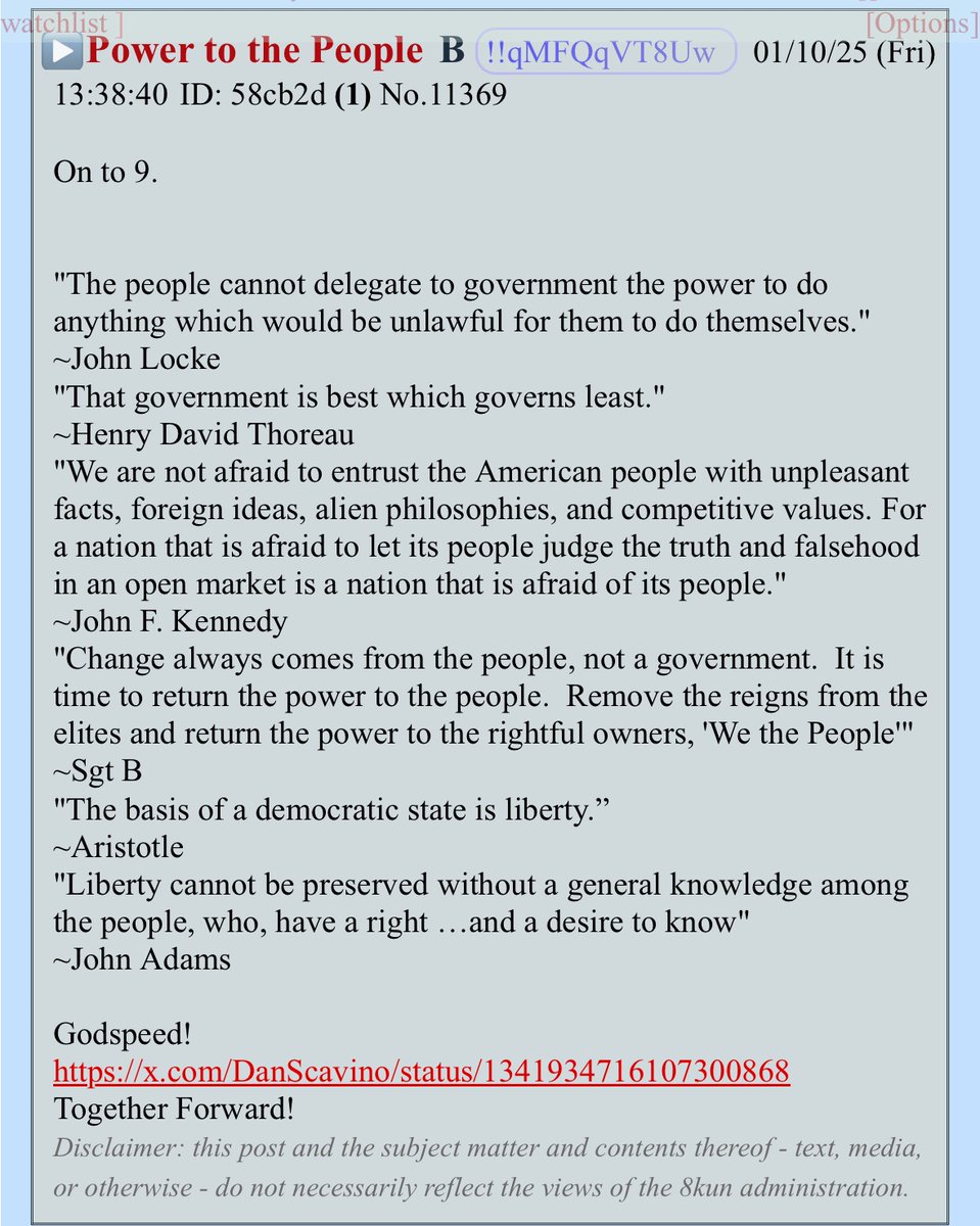 Power to the people !
Op[9]
I got another channel back! 
New vid premieres 
@
10:28 pacific 
DEAR ANONS
youtu.be/eM5c7WsbNgk?si…