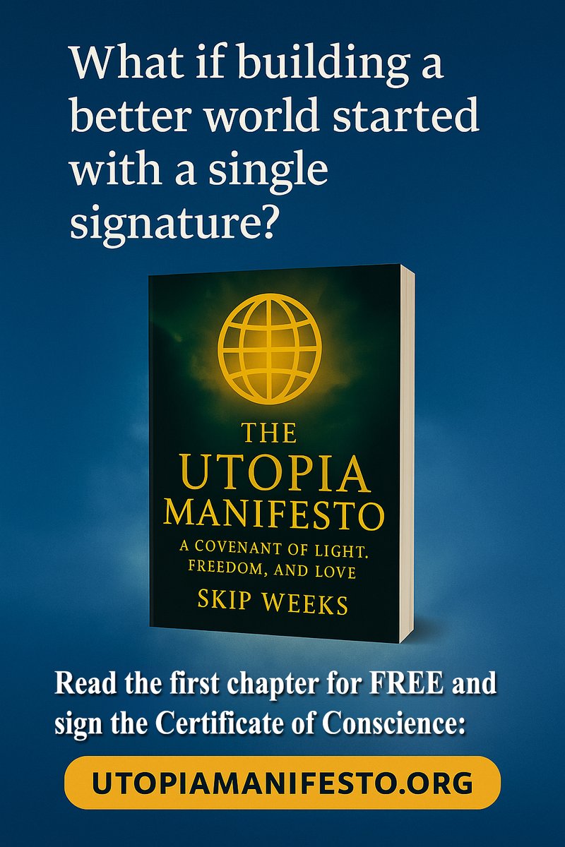 What if building a better world started with a single signature?
🌍✨
A new book dares to ask—and answer—that question.
👇
 UtopiaManifesto.org
#UtopiaManifesto #BooksThatInspire