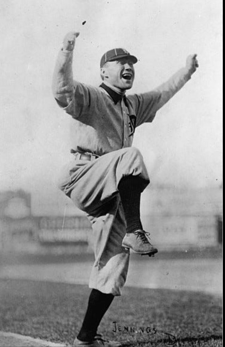 DaveAhearn's tweet photo. @OleTimeHardball Hughie Jennings (DET) all-time hit by pitch leader 😉 https://t.co/EZyAFnlolM