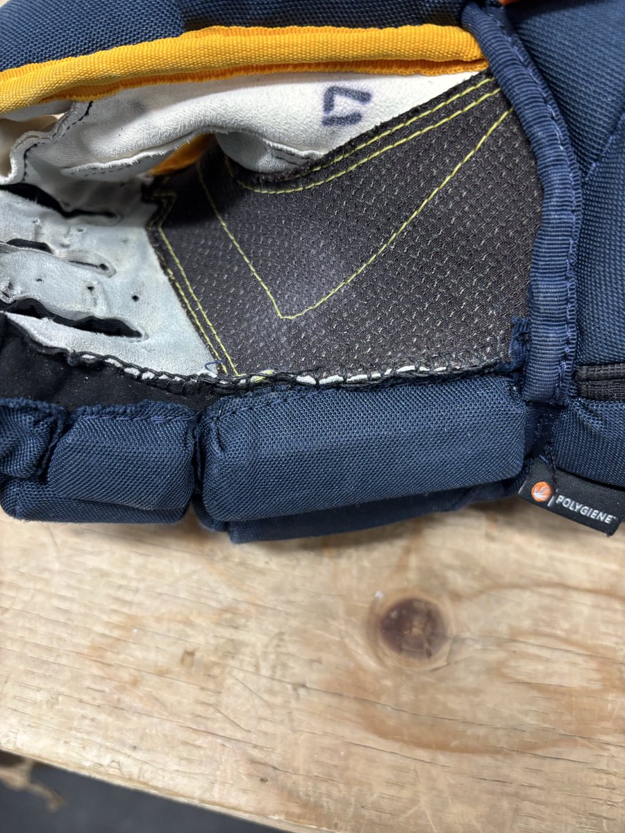 A little before and after glove repair today!!