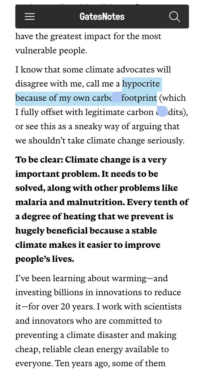 Carbon credits are a neo-colonial tool that billionaires use to make them feel better about themselves. 
After decades of alarming people(esp the young) about climate change and funding it, Bill Gates is switching sides. It could be because AI can't be powered by solar panels and