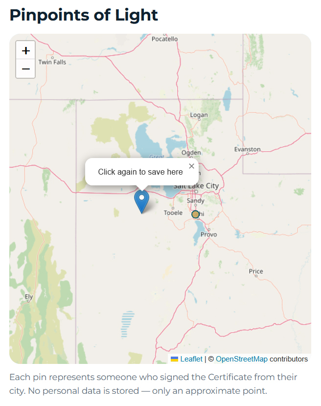 The Utopia Manifesto isn’t just a book.
It’s a call to conscience—a movement of light, freedom, and love.
Each reader adds their “pinpoint of light” to a global map of hope.
💛 Add yours: UtopiaManifesto.org