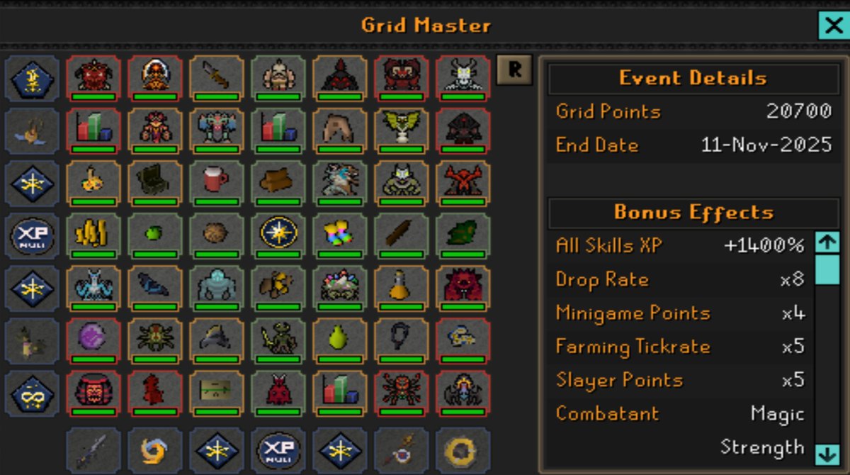 kirurakev's tweet image. i didnt get to play for a few days but just got back home from quick trip in chicago to complete my sub 30 inferno and complete the grid!

#osrs #gridmaster #runescape #mmorpg