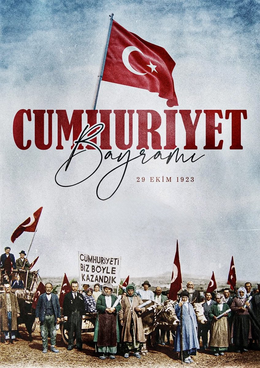 🇹🇷 Cumhuriyetimizin 102. yılı kutlu olsun.

Milletimize barış, birlik ve esenlik dolu bir gelecek diliyorum.

 #29Ekim #CumhuriyetBayramı