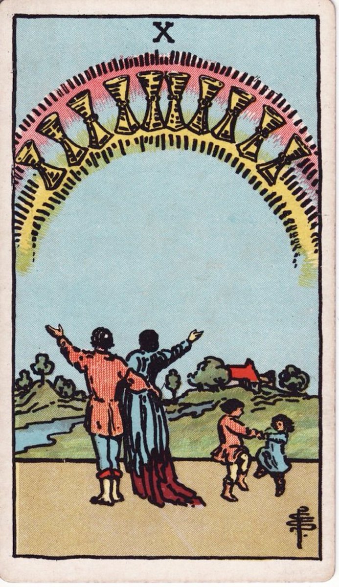 sen_shahana's tweet photo. Daily Guidance
Today, let the Ten of Cups inspire you to seek out moments of joy in your daily life. Spend time with loved ones, appreciate the beauty around you, and take pride in the relationships you have cultivated.
#tarot #twitterdaily #family #loveisallaround #gratitude https://t.co/yao732briq