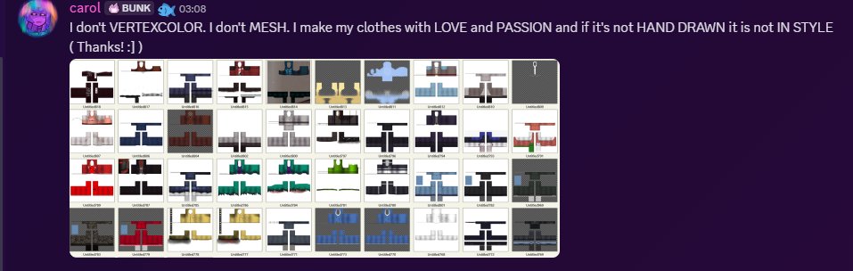 debunkedrbxnews's tweet image. !! || OTHERZ || !!
Carol gives some info on how the clothes are made!
#debunkedroblox