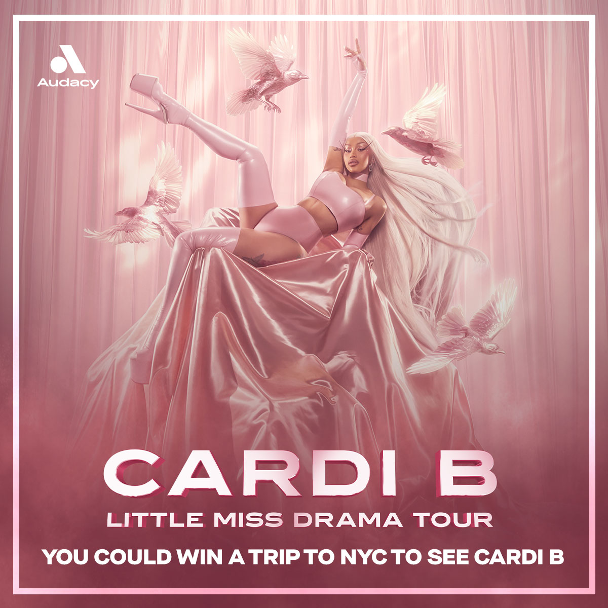 Enter now on starpittsburgh.com for your chance to win a trip to see Cardi B in NYC at Madison Square Garden on March 25, 2025 including (2) night hotel stay, roundtrip airfare, $100 towards merch at the show and a signed vinyl of Cardi B’s new album, ”Am I the Drama?”