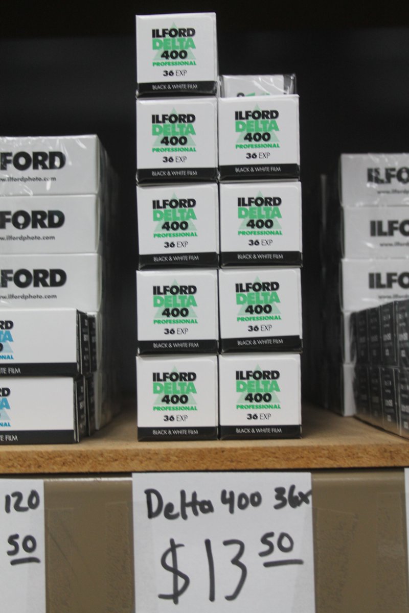 Just pointing out a few things currently in stock. 
Ektar 36x &amp; 120.  Delta 400 36x. Delta 3200 36x.  
Ilford FP4 36x &amp;120. Portra 160 36x. 

For some reason the Portra 160 36x has been very popular recently. 

#thegreatwalloffilm <a href="/donsusedphoto/">Don’s Used Photo Equipment</a>