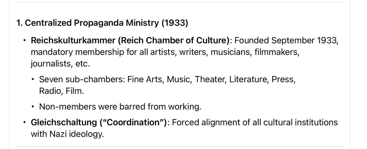 We don’t only need to burn their books, we need to control the means at which art is produced.

America suffers from inferior cultures poisoning the masses with degenerate and disgusting abominations. 

Hitler had it right to establish a governing body to establish the culture.