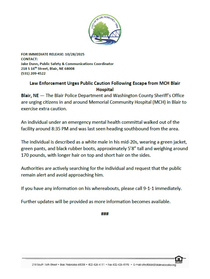 City of Blair, NE tweet media