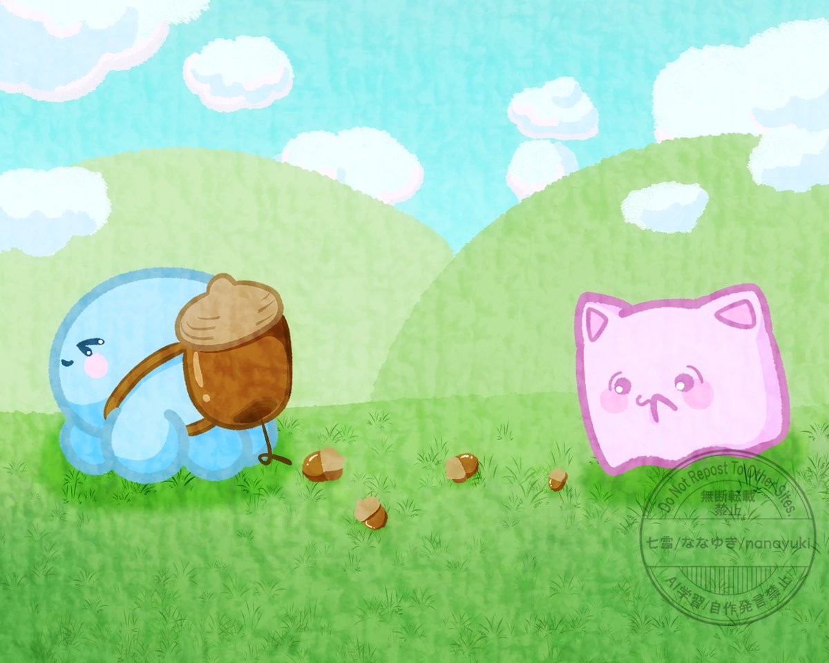 どんぐりころころ
 #イラスト #illustration #ゆるいイラスト
