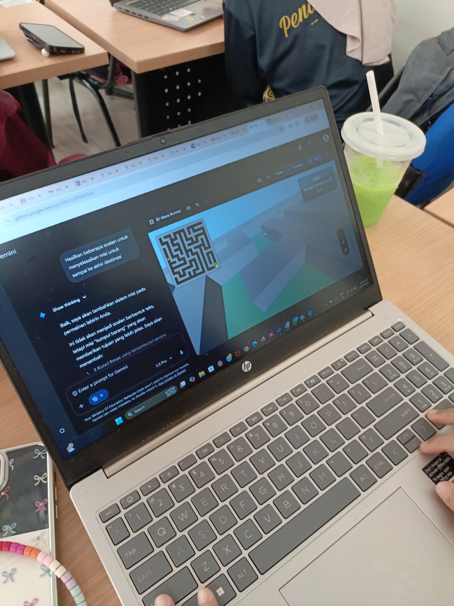 Luqman33ee's tweet photo. Today we learn using Gemini to create a gamification for education . for example, I am using @GeminiApp to create Minecraft clone to find fact about Malayan Union. https://t.co/J8r7rqVQwJ