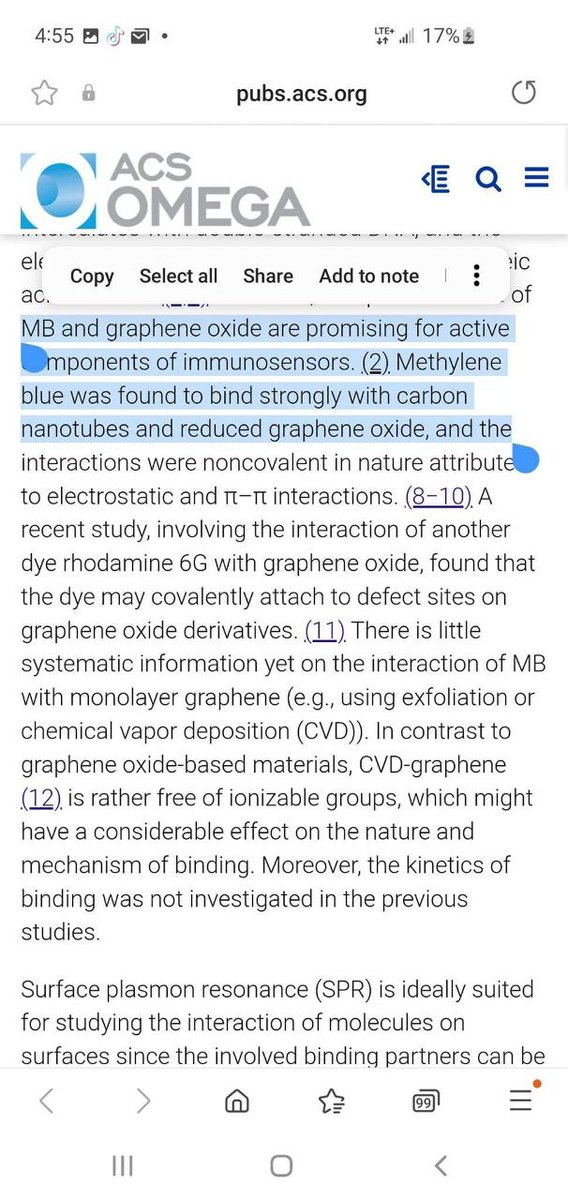 Ryansikorski10's tweet photo. Do you know why Methylene Blue (MB) is being sold as a cure-all alternative medicine especially for the mRNA gene editing technology?

Because they are using Methylene Blue (MB) in all these supplements as a molecular imaging probe so they can look at all the damage they have caused to your biological molecular machinery.

This is just ONE of the reasons for the use of MB in these supplements. MB also binds to Carbon Nanotubes (CNT) and Graphene Oxide (GO) as well. It's binding to the nanotechnology creating immunosensors.

https://t.co/X53Y3aabgh

https://t.co/N6ZNUZNqye
