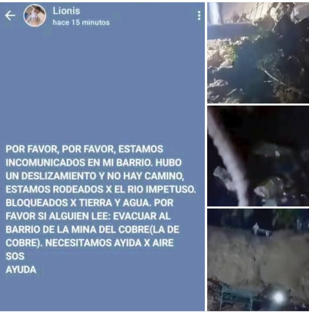 echezabaljd71's tweet photo. URGENTE: ALGO GRAVE HA OCURRIDO EN EL COBRE, SANTIAGO DE CUBA.

Según un vídeo difundido por el Periodista Mario Pentón, ocurrió un deslave en el Poblado de El Cobre en Santiago de Cuba, específicamente en el Barrio de la Mina.

Si alguien tiene alguna información adicional, se puede comunicar con nuestra redacción por Whatsapp, Messenger o Email.

#OracionPorCuba #SantiagodeCuba #ElCobre #HuracanMelissa #Cuba #SOSCuba 

© LaTijera