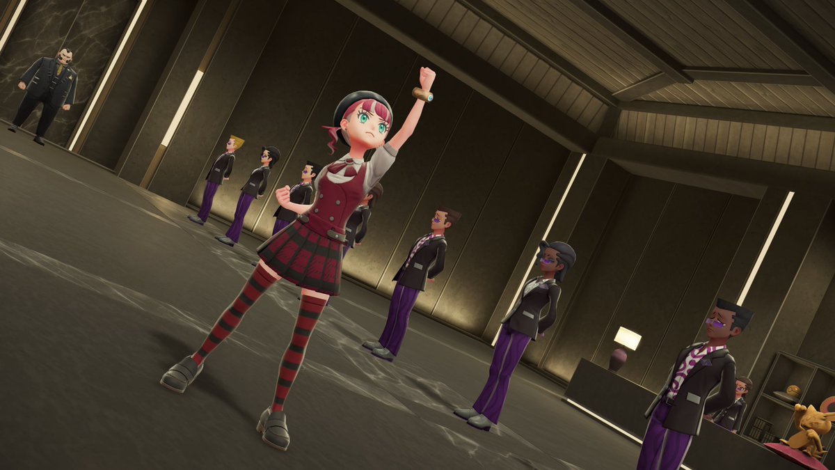 これから○○にカチコミに行くぞ！
準備はいいか？オメェラ！
(*'ω'*)ノ

準備万端です！お嬢っ！

カラスバさんに気に入られて、すっかり幹部として定着してしまった、りるる。
(*'ω'*)

#ポケモンレジェンズZA