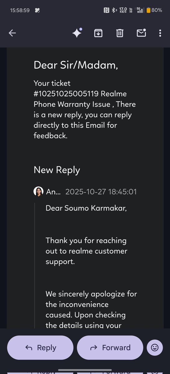 SolFireBlazeFF's tweet photo. @Flipkart @realmeIndia: Received a pre-activated phone on Oct 25th (paid new price!). IMEI confirms it. Return window closes Nov 1st. I've wasted 5 days chasing a "denial letter." STOP the delay. Immediately arrange for a full replacement or refund! #Fraud #CustomerService https://t.co/9NB8aZ4Ues