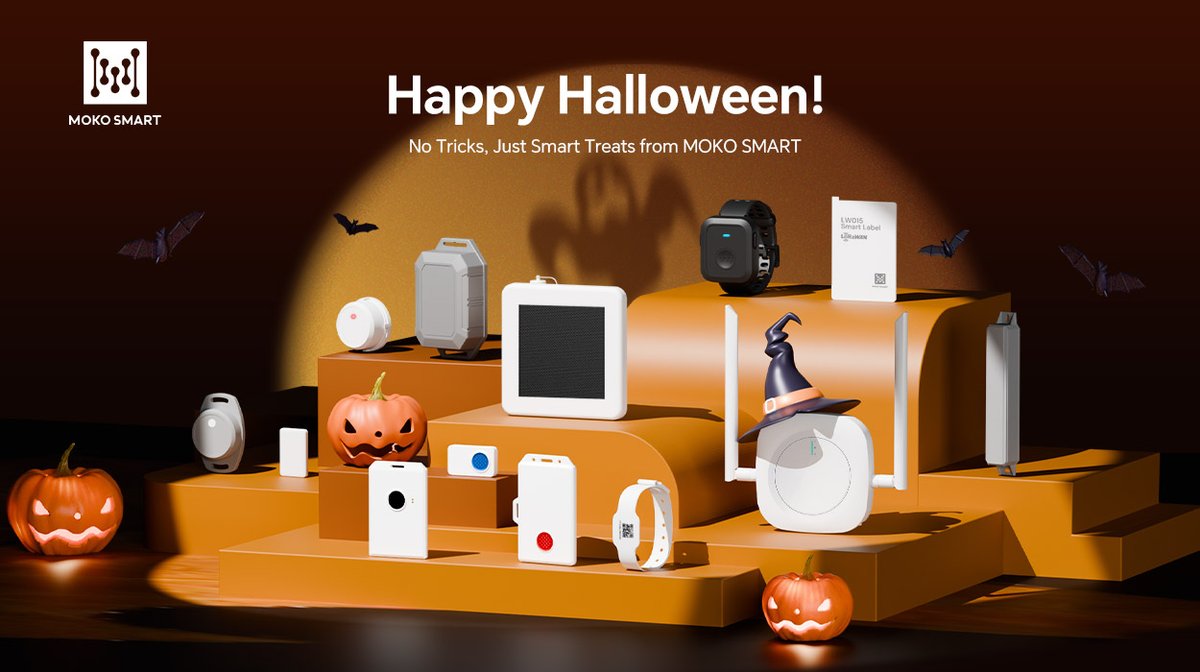 mokosmart's tweet image. Happy Halloween from MOKO SMART!
No tricks—only smart IoT treats waiting for you.
Shop now at 👉 store.mokosmart.com

#MOKOSMART #HappyHalloween #IoT #SmartDevices #LoRaWAN #Bluetooth #SmartTracking