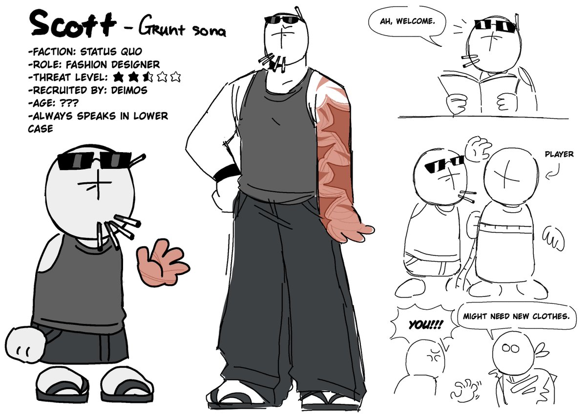a very quick grunt sona ref sheet if you guys gaf,,,
relationship chart below